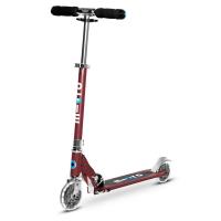 Двухколесный самокат Micro Scooter Sprite LED бордовый