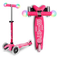 Самокат детский Mini Micro Deluxe Magic LED Розовый