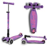 Самокат Maxi Micro Deluxe LED Складной Сиреневый