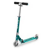 Двухколесный самокат Micro Scooter Sprite LED бирюзовые полоски