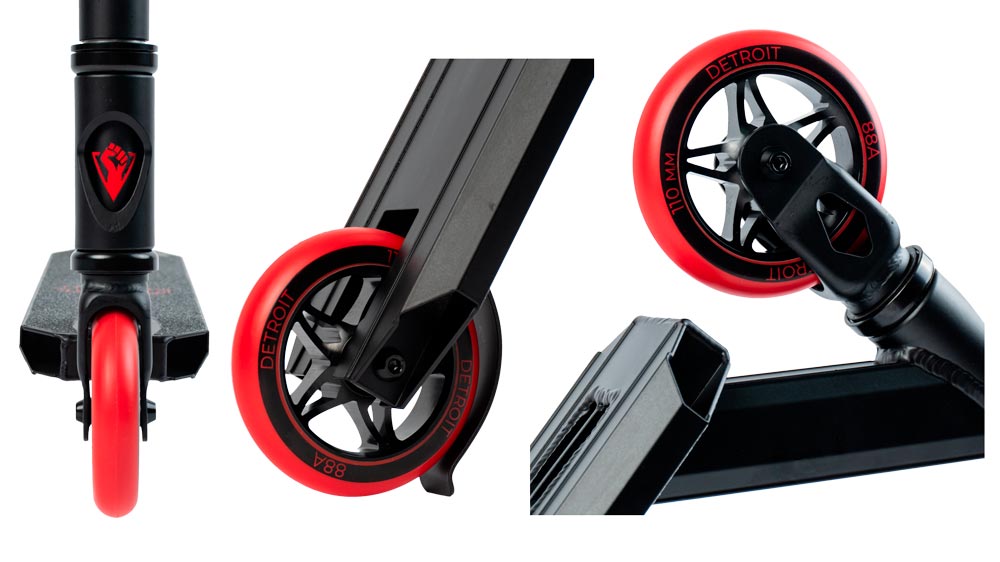 Трюковой самокат Haevner Detroit черно/красный Трюковой самокат Haevner Detroit черно/красный