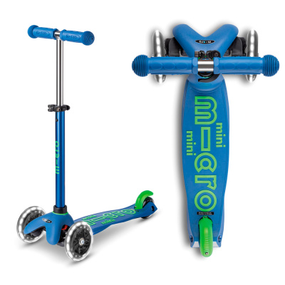 Самокат детский Mini Micro Deluxe LED Кристально синий