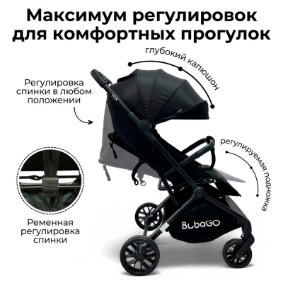 Коляска прогулочная BubaGo Vox черная