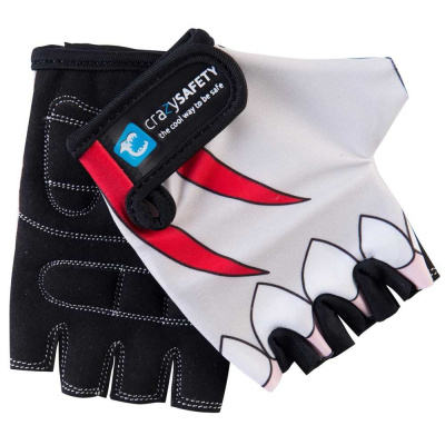 Детские вело-перчатки Crazy Safety White Shark
