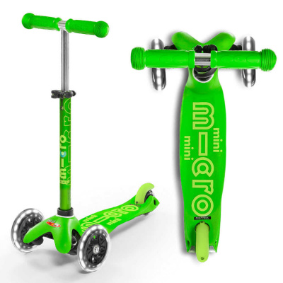 Самокат детский Mini Micro Deluxe LED Зеленый