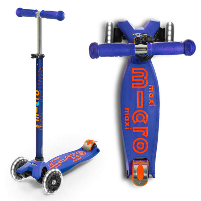Самокат Maxi Micro Deluxe LED   синий